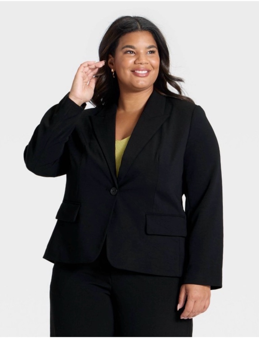 A New Day Classic by Black Women's Single-Button Blazer